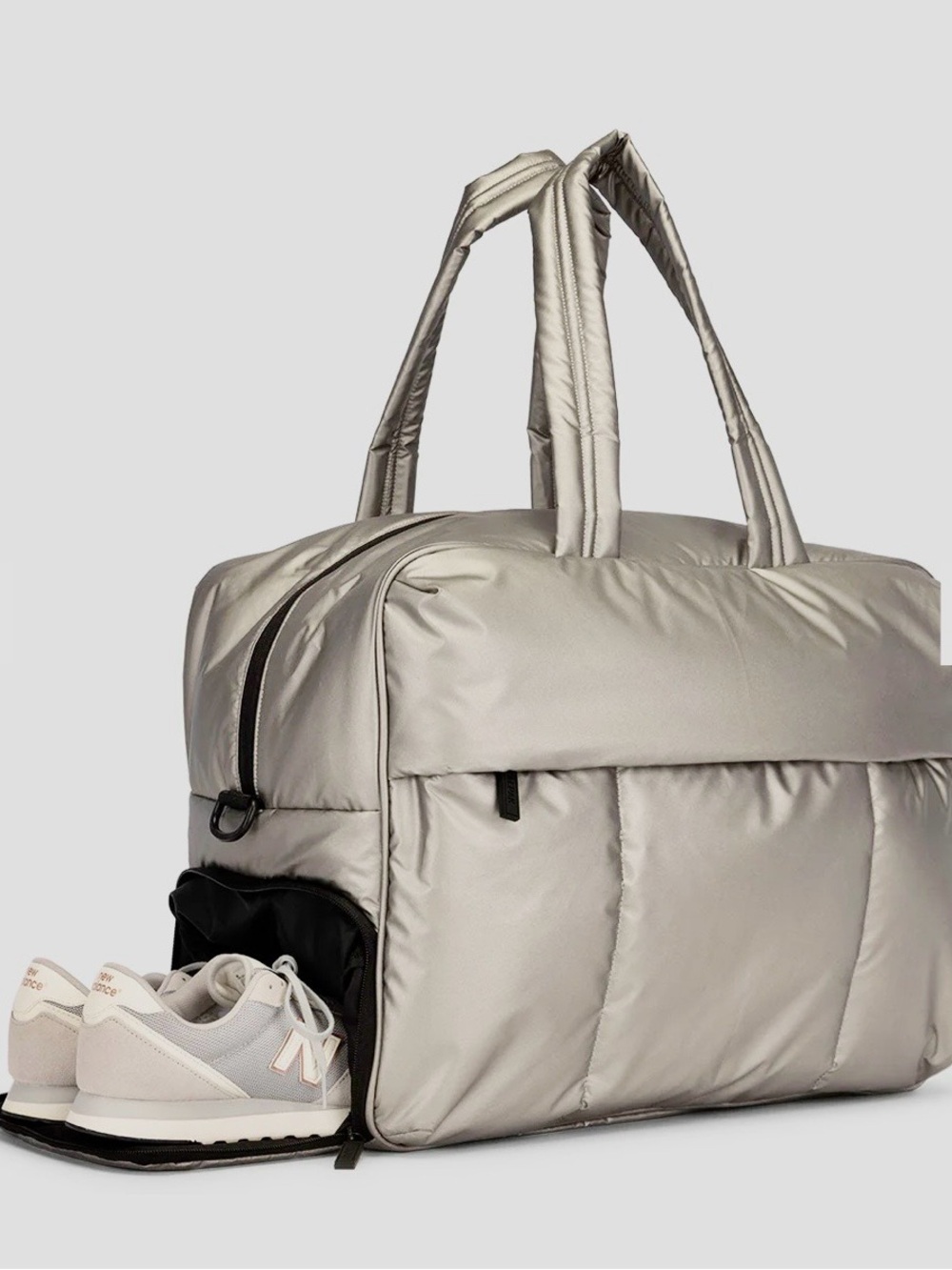 Calpak Quilted Gunmetal travel Tote limited color NWOT - Picture 7 of 7